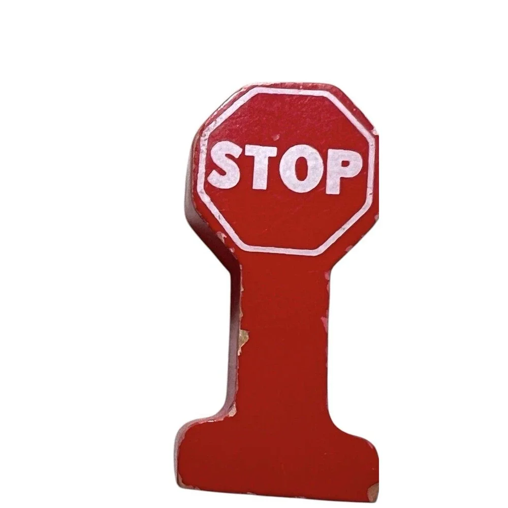 Thomas the train stop sign wooden red stop toy
